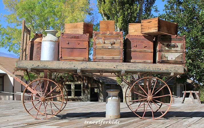 laws railroad museum bishop california wooden luggage cart