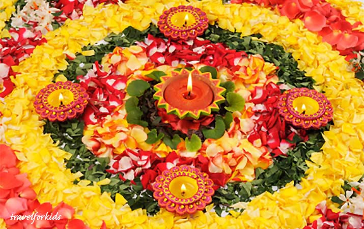 diwali-flowers-diyas-lamp